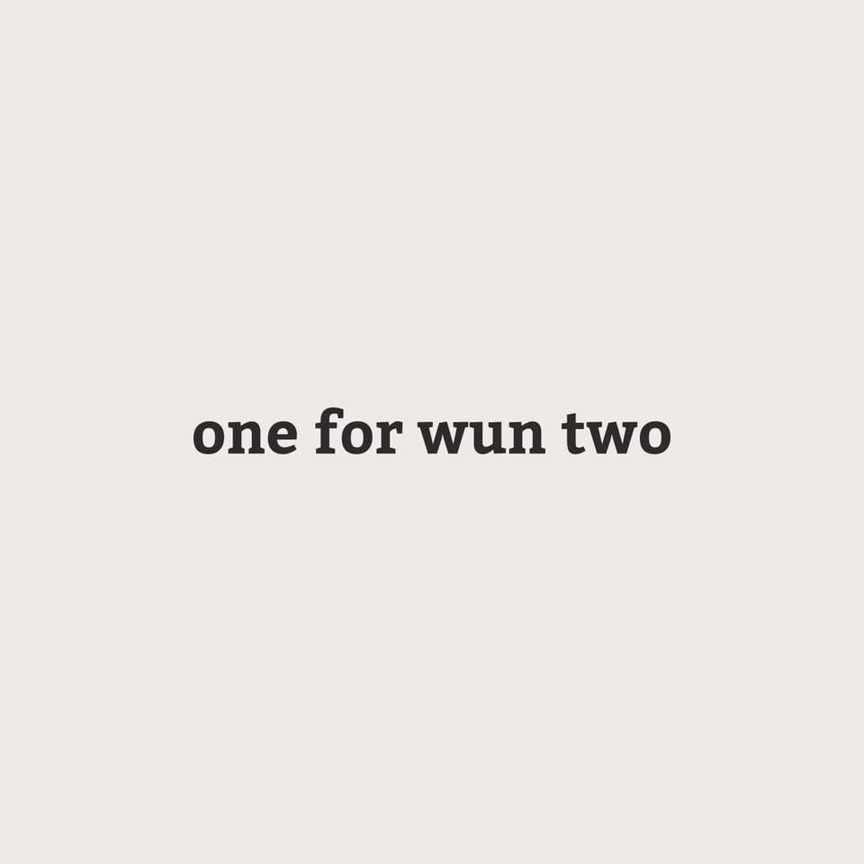 "one for wun two" by CRFT single cover